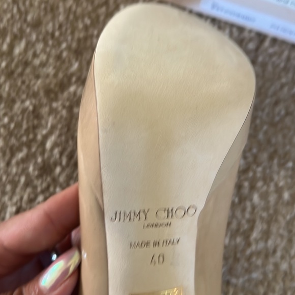 NWT Jimmy Choo Cosmic nude patent heels - Picture 6 of 6